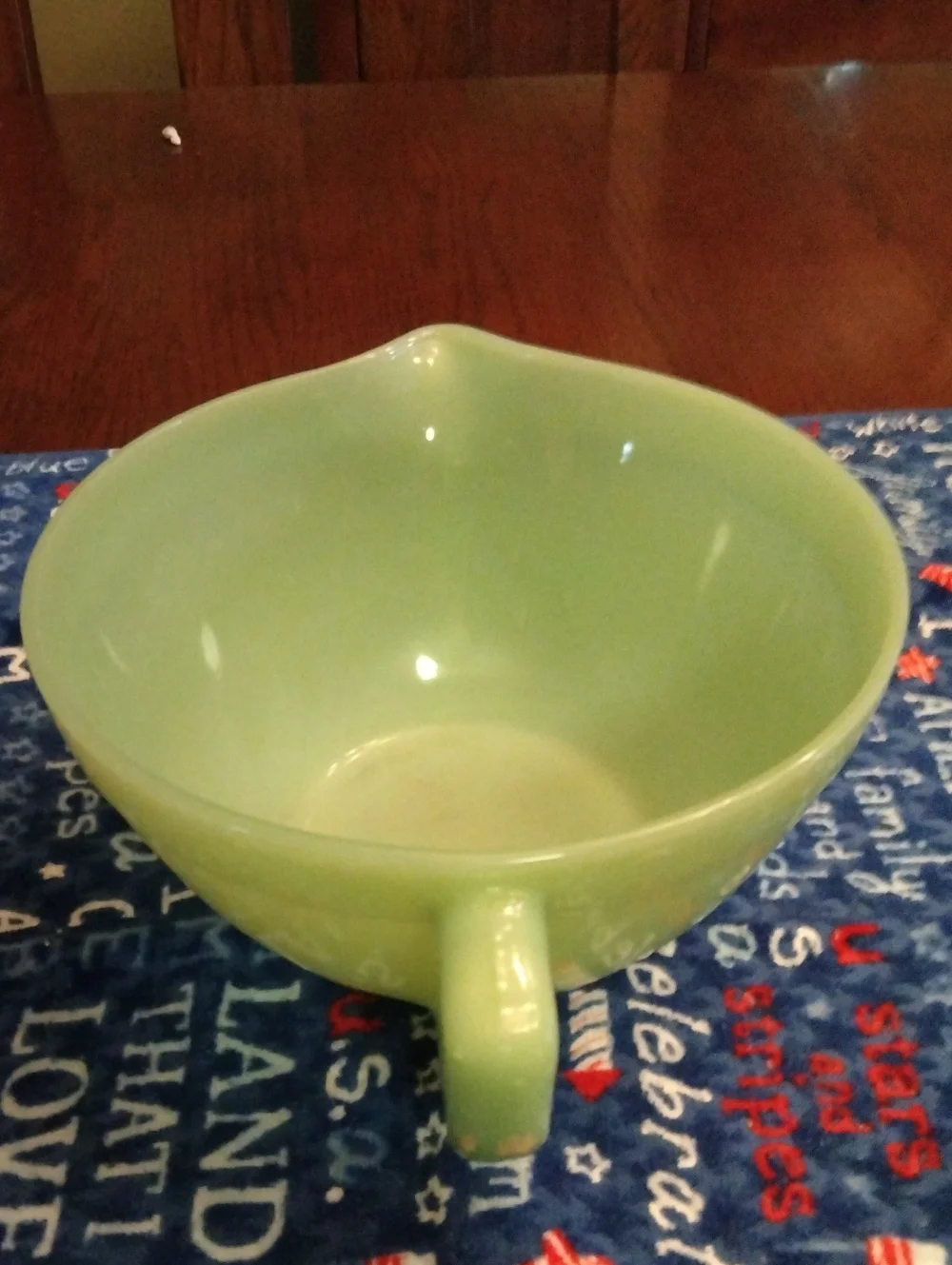 Vintage Green Battery Bowl